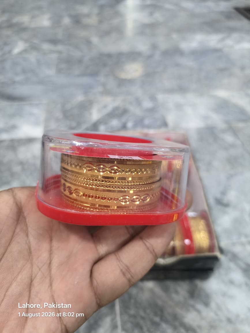 Royal Mughal Filigree Gold Plated Bangles for Women – Set of 2 Large