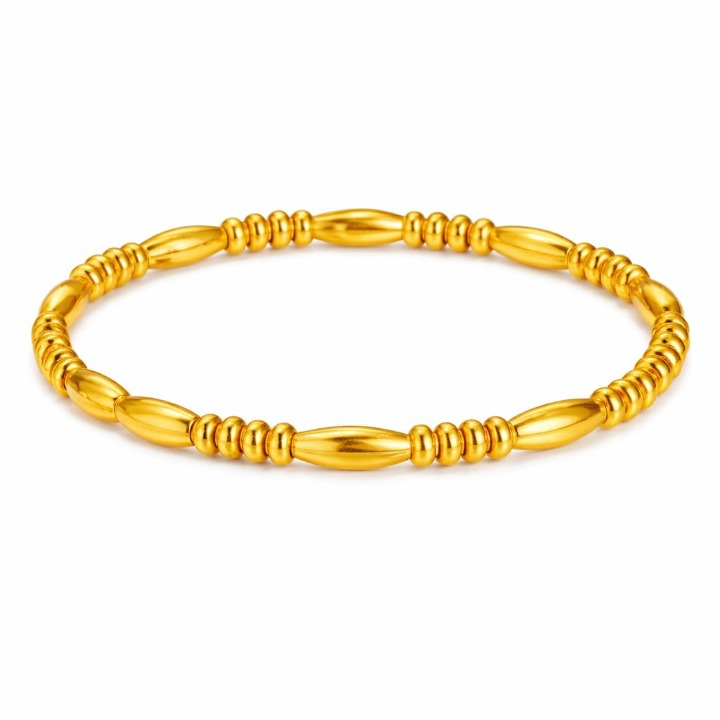 Filled Dots Bambo Korean Bangle - Jewelry Product Designed For Wrist Wear And Daily Ornament Routine (SKU: QRT-202)